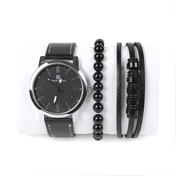 Men's Watch & Bracelet Set
