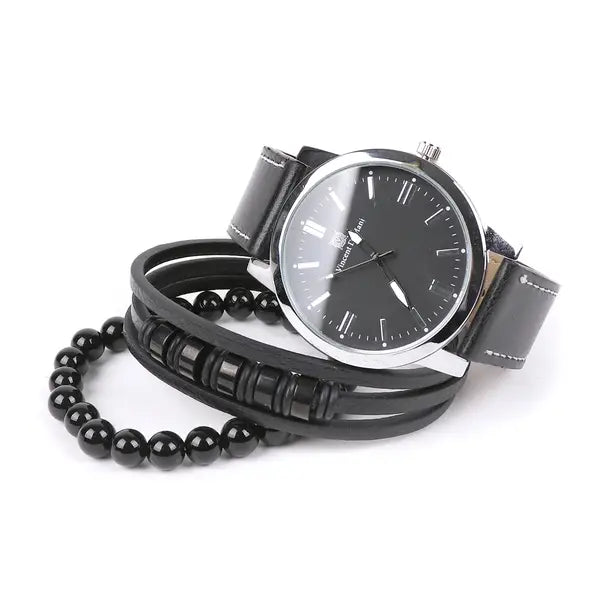 Men's Watch & Bracelet Set